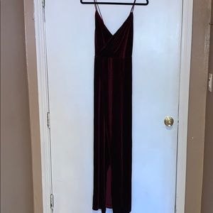 Maxi velvet dress